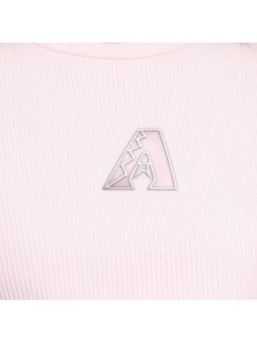 Женская светло-розовая ребристая майка Arizona Diamondbacks пастельных тонов Starter — изображение 3 из 3, розовый