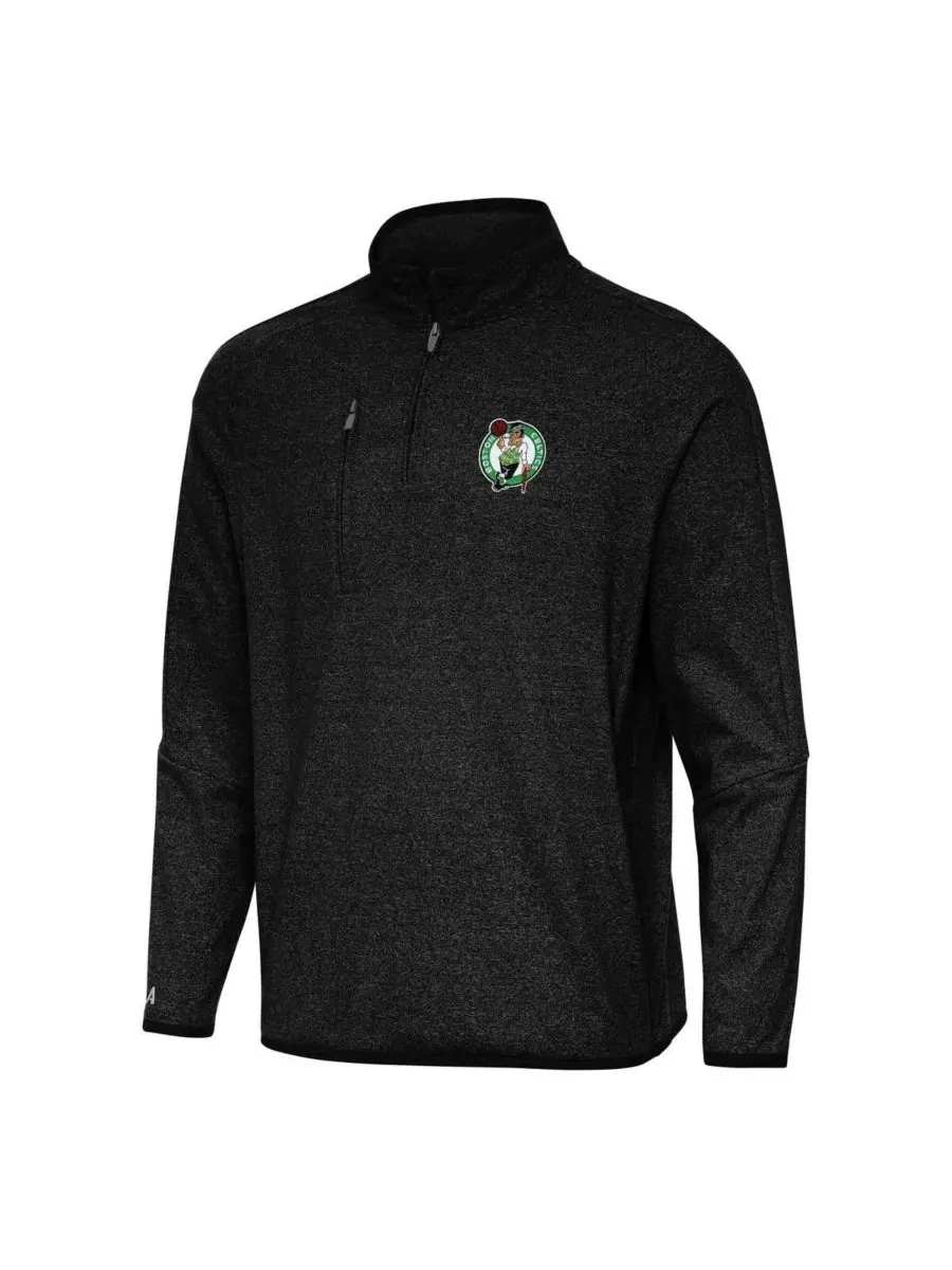 Толстовка-полузамок с принтом Boston Celtics Certain Quarter-Zip Tri-Blend Antigua — изображение 1 из 1, черный