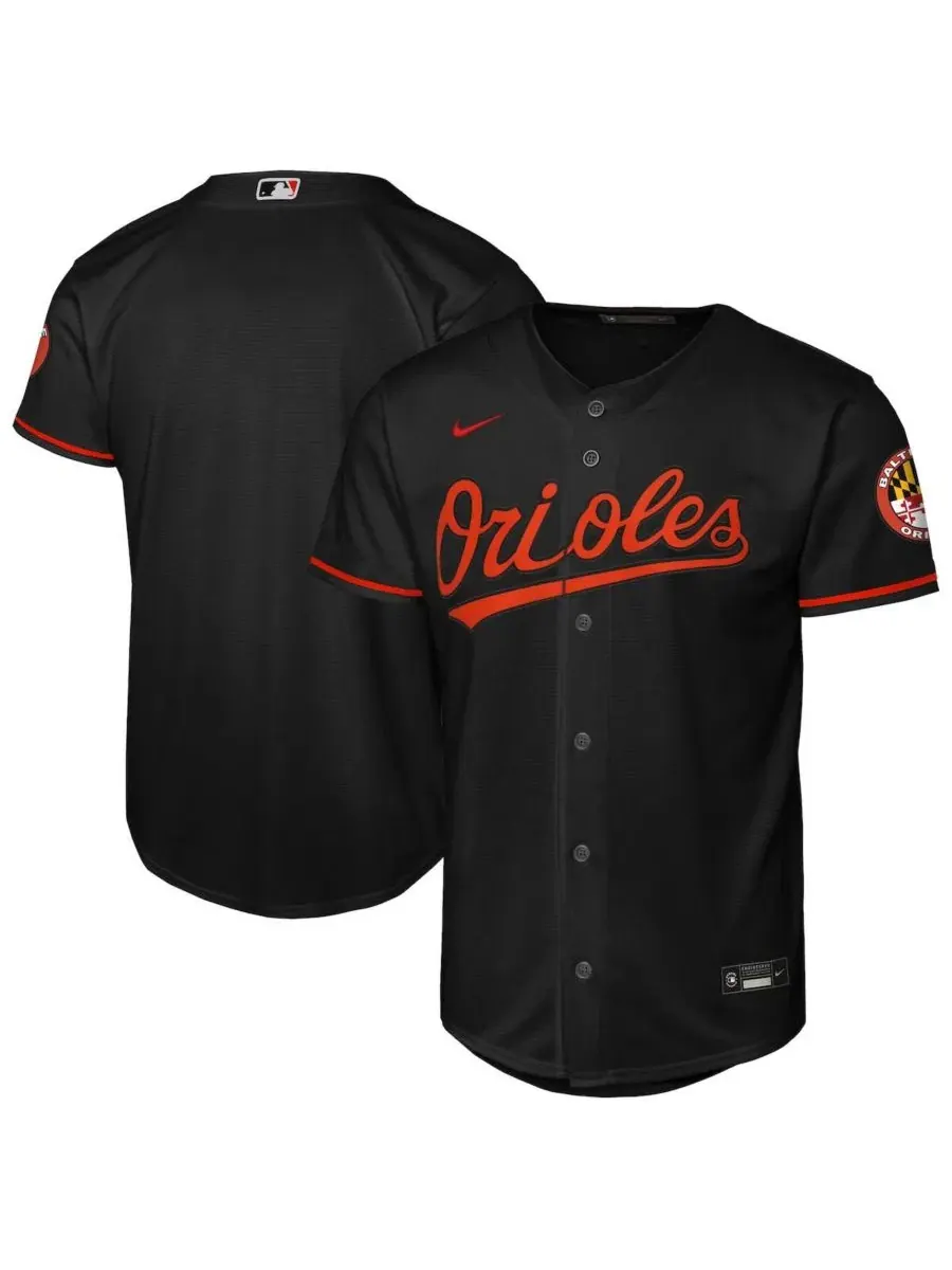 Детская футболка-джерси с коротким рукавом Black Alternate Stadium Jersey Nike — изображение 1 из 3, черный