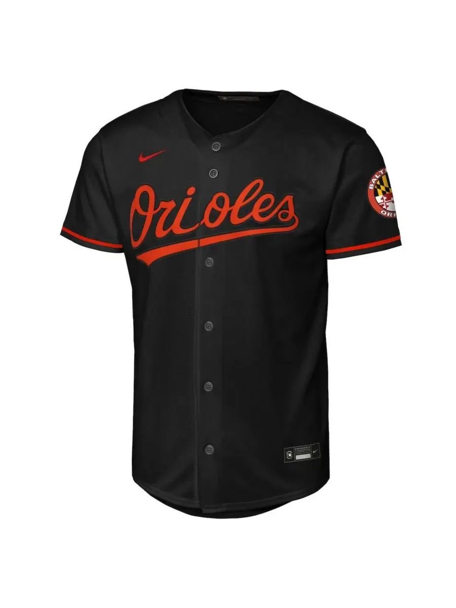 Детская футболка-джерси с коротким рукавом Black Alternate Stadium Jersey Nike — изображение 2 из 3, черный