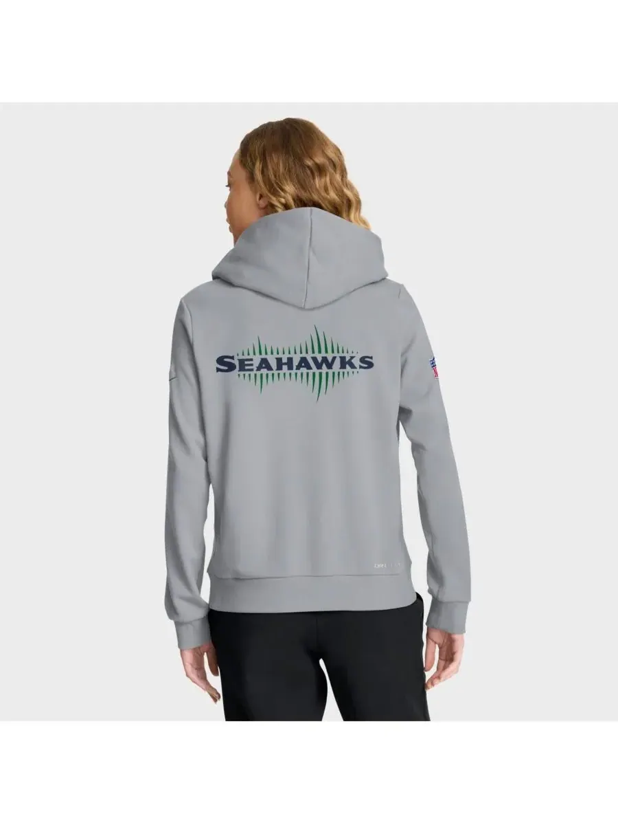Nike Женская толстовка Wildlife Specialized Seattle Seahawks 2025 Rivalries Collection Standard — изображение 2 из 3, серый