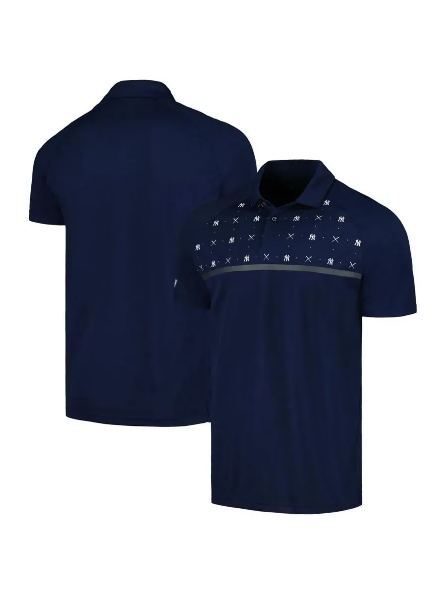 LevelWear Мужская темно-синяя футболка-поло New York Yankees Sector Batter Up Raglan