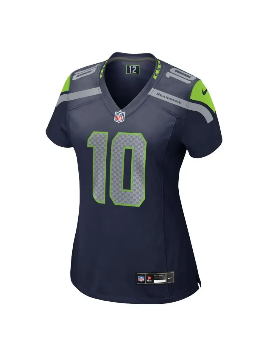 Nike Женская игровая футболка команды Cooper Kupp College Navy Seattle Seahawks — изображение 2 из 3, темно-синий