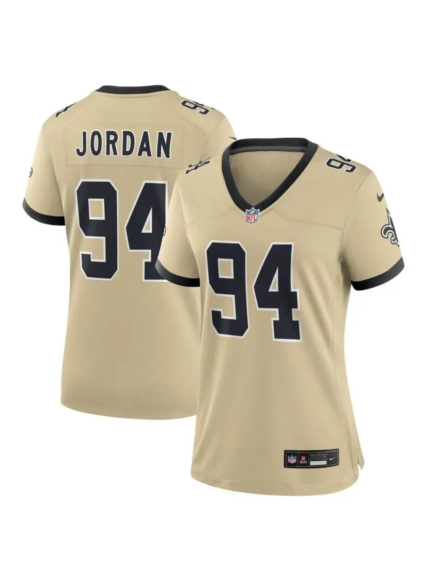 Nike Женская золотая футболка Cameron Jordan Gold New Orleans Saints Gameday Golds (альтернативная — изображение 1 из 3