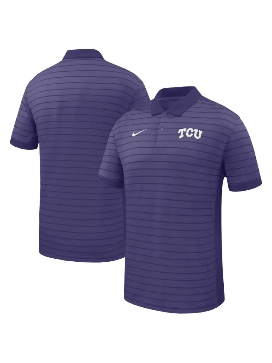Nike Мужская фиолетовая поло-рубашка TCU Horned Frogs 2025 Early Season Coaches Sideline Victory — изображение 1 из 3