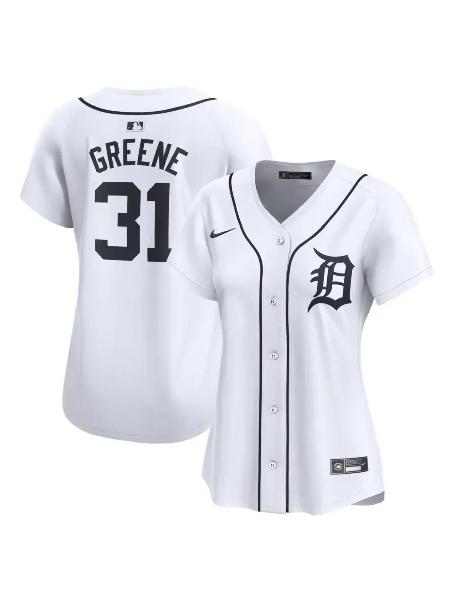 Nike Женская белая домашняя футболка игрока команды Detroit Tigers от Райли Грин (лимитированная — изображение 1 из 3, белый