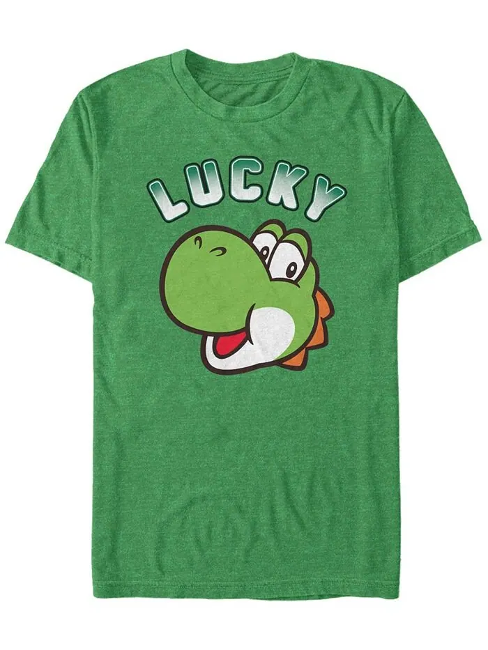 Мужская футболка с короткими рукавами Nintendo Super Mario Lucky Yoshi Fifth Sun