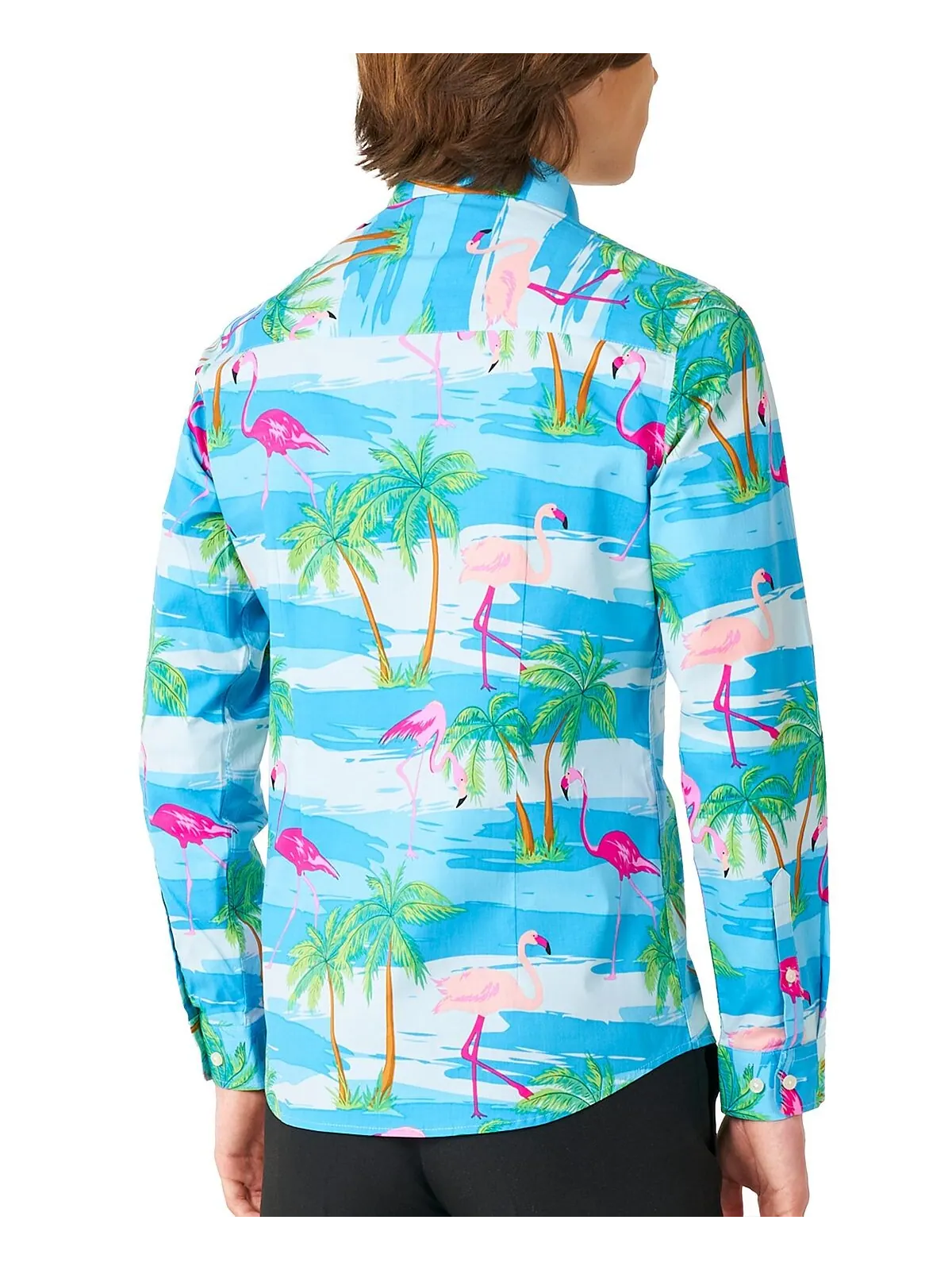 Рубашка с тропическим фламинго Big Boys Flamingguy OppoSuits — изображение 2 из 2, мульти