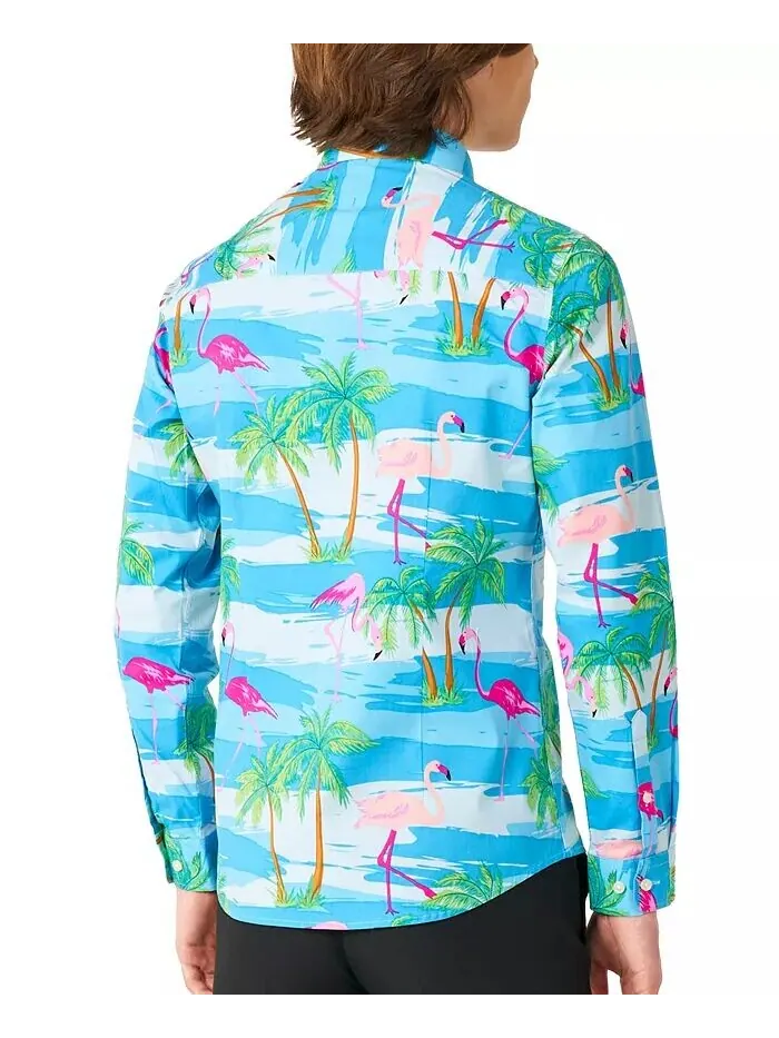 Рубашка с тропическим фламинго Big Boys Flamingguy Opposuits — изображение 2 из 2