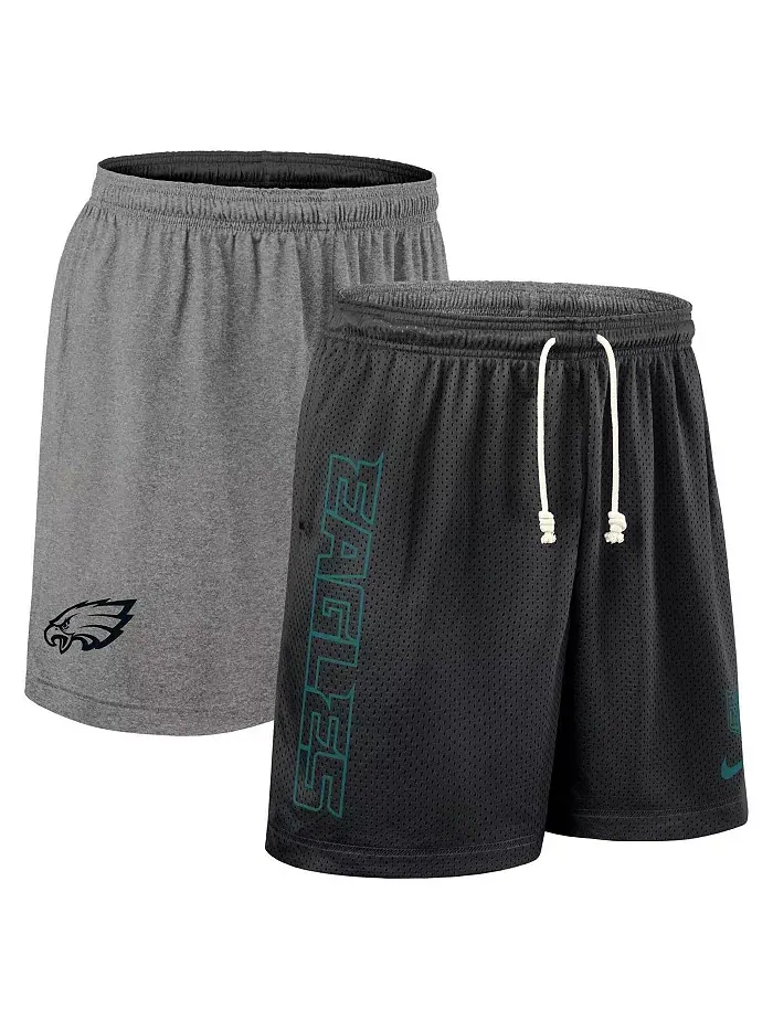 Мужские черные шорты Philadelphia Eagles Sideline Reversible Performance Nike — изображение 1 из 5