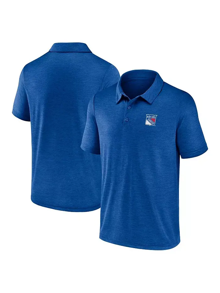 Мужская синяя поло New York Rangers Unstoppable Logo Athletic — изображение 1 из 3
