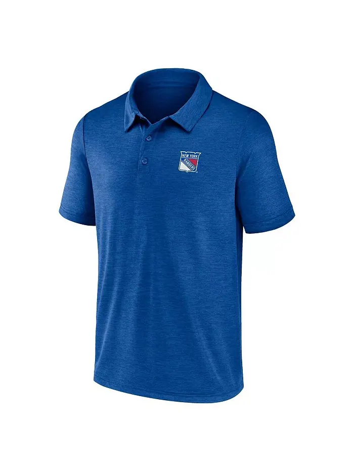 Мужская синяя поло New York Rangers Unstoppable Logo Athletic — изображение 2 из 3