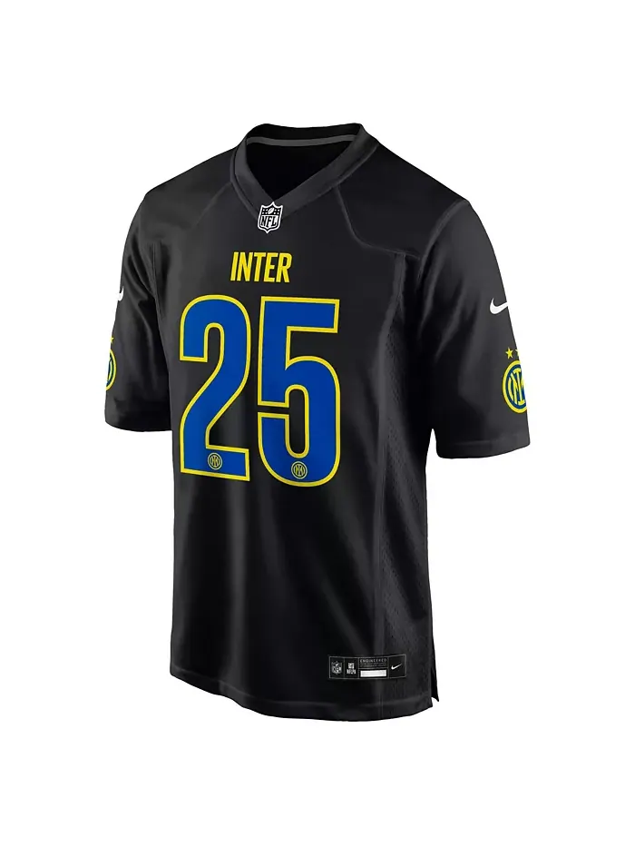 Мужская черная футболка Inter Milan 2025 Club World Cup X NFL Nike — изображение 2 из 8
