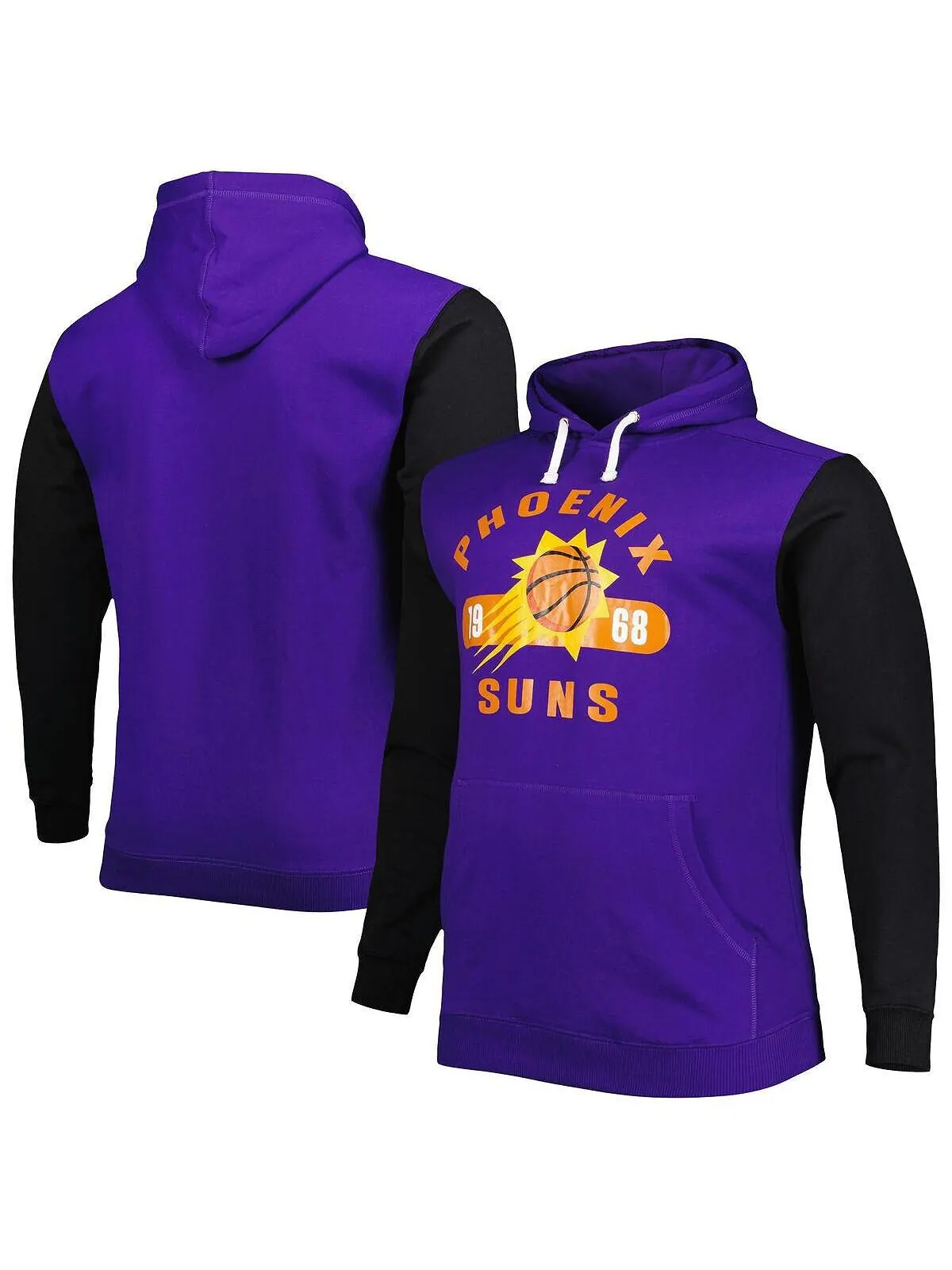 Мужская фирменная фиолетово-черная толстовка с капюшоном phoenix suns big and tall bold attack — изображение 1 из 3