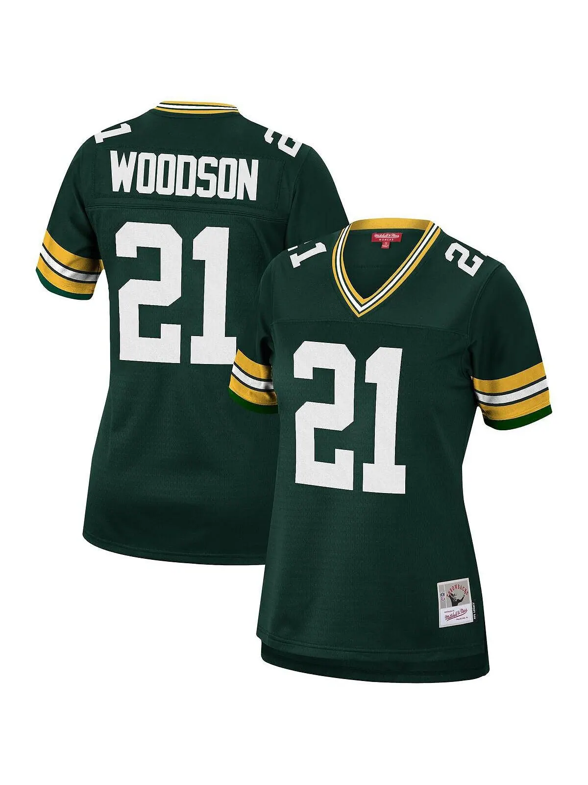 Женская майка Charles Woodson Green Green Bay Packers Legacy Replica Team Mitchell & Ness — изображение 1 из 3, зеленый