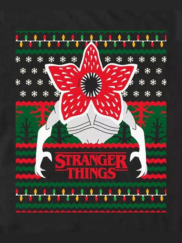 Мужская футболка с коротким рукавом Demogorgon Ugly Christmas Fifth Sun — изображение 2 из 2