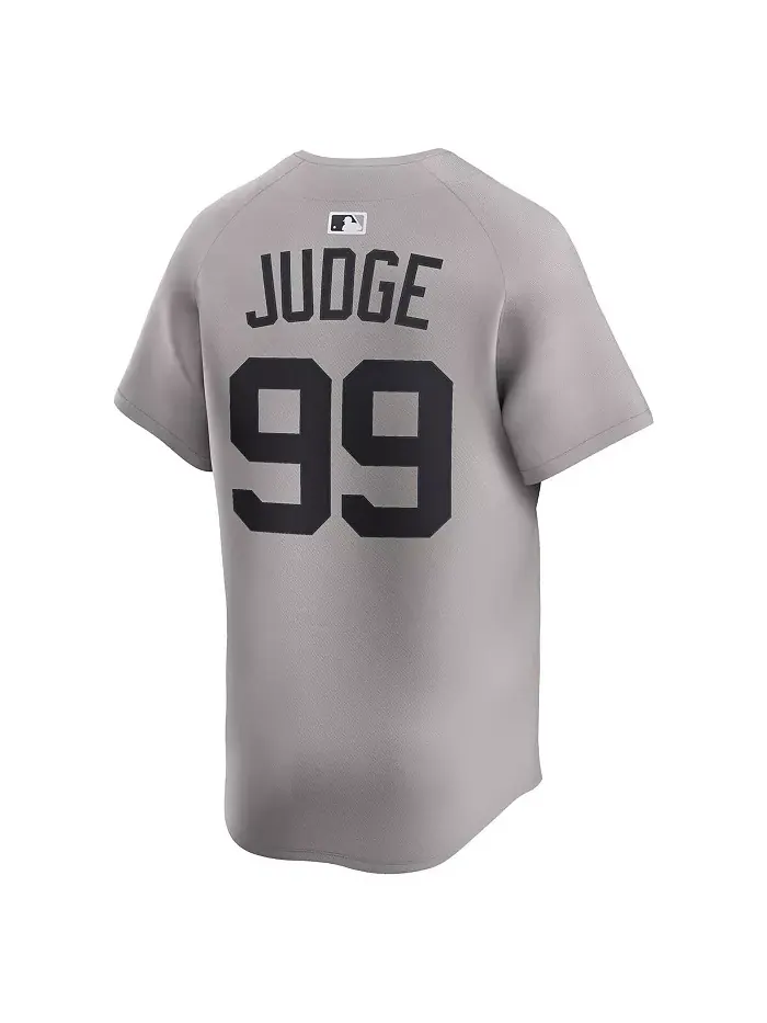 Мужская бейсбольная джерси New York Yankees дорожная ограниченной серии Aaron Judge в сером цвете — изображение 2 из 3