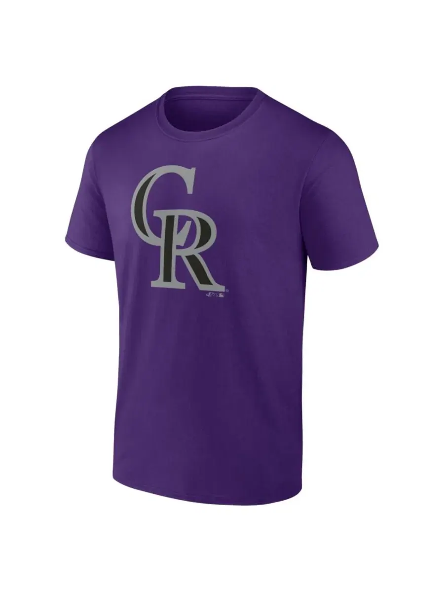 Футболка с принтом Colorado Rockies Logo Athletic — изображение 3 из 3, фиолетовый