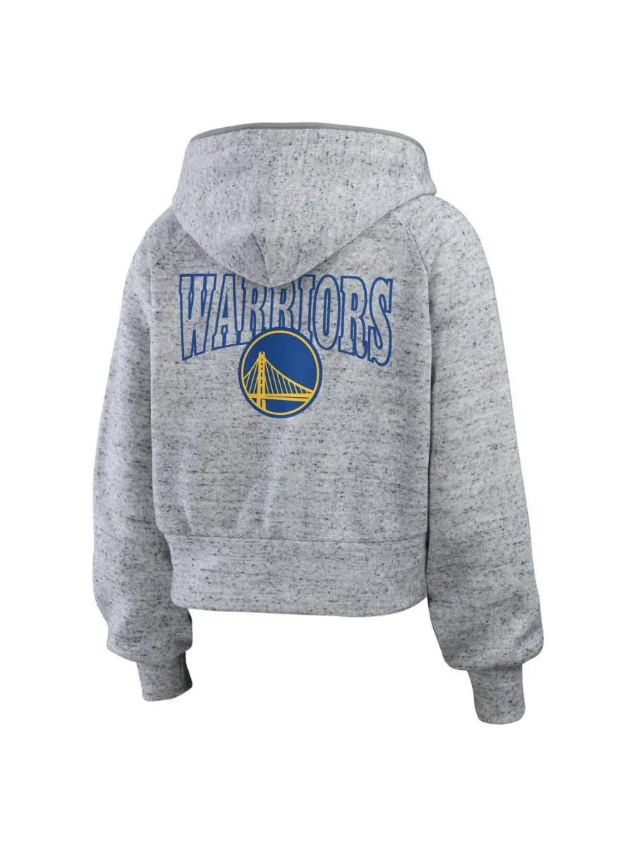 WEAR by Erin Andrews Женская толстовка на молнии серого цвета с крапчатым рисунком Golden State — изображение 3 из 3, серый