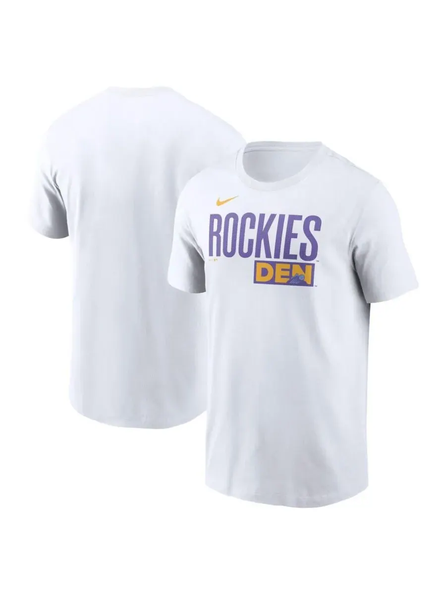 Nike Мужская белая футболка Colorado Rockies 2025 City Connect Wordmark — изображение 1 из 3, белый