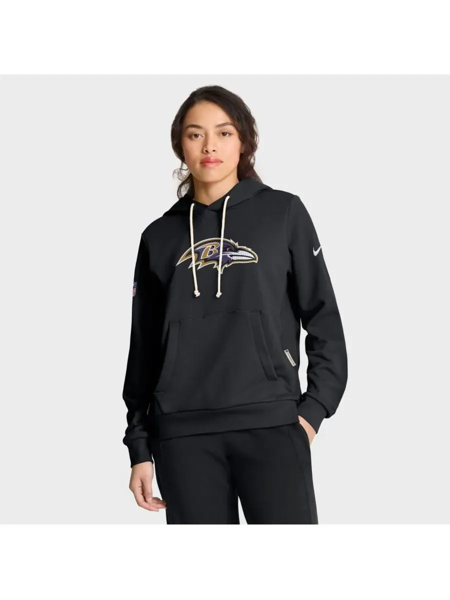 Nike Женская черная толстовка Baltimore Ravens Sideline Standard Issue Initial Home Dri-FIT — изображение 1 из 4, черный