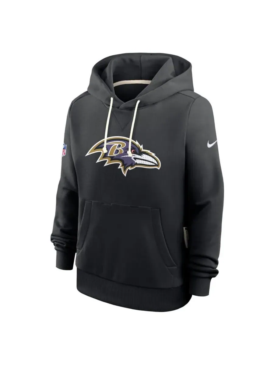 Nike Женская черная толстовка Baltimore Ravens Sideline Standard Issue Initial Home Dri-FIT — изображение 3 из 4, черный