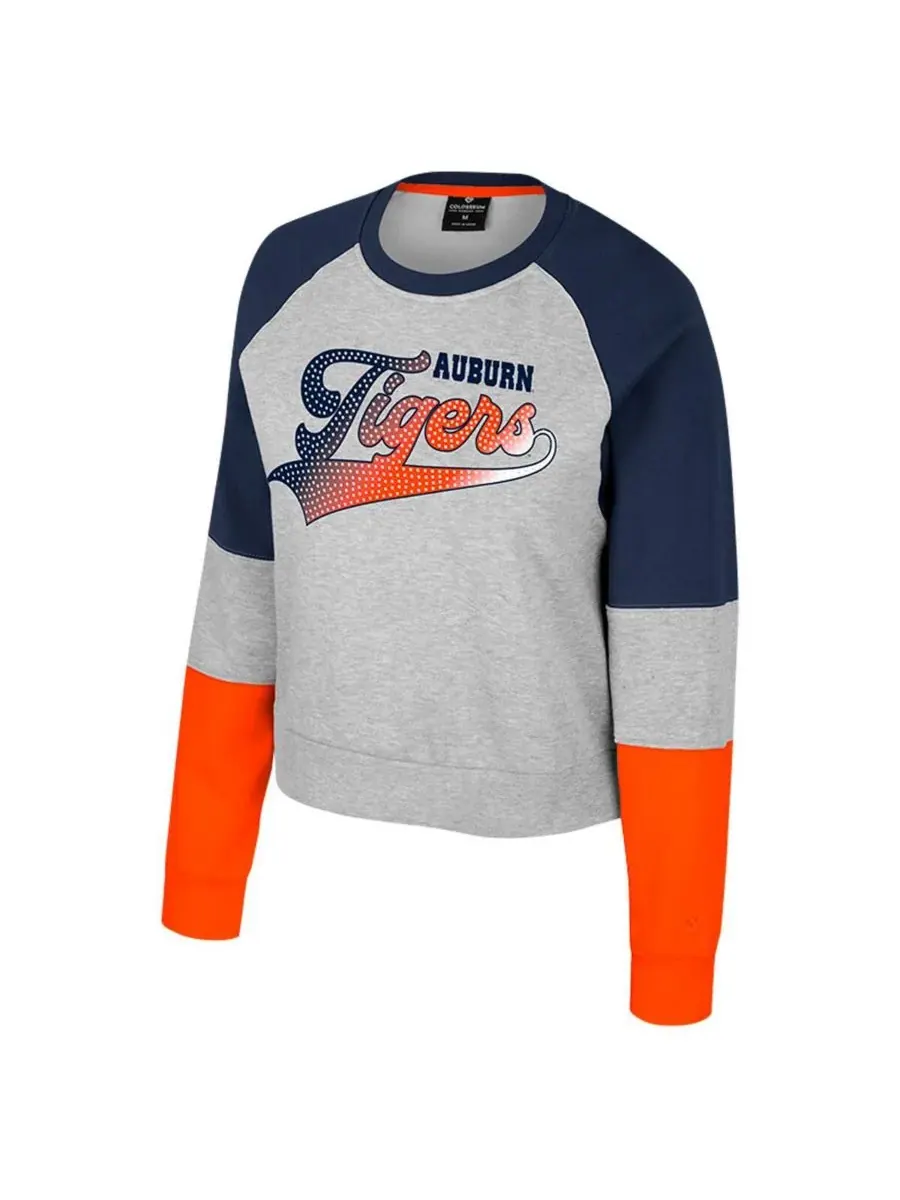 Colosseum Толстовка Big Girls Heather Gray Auburn Tigers Katinka со стразами — изображение 3 из 3, серый