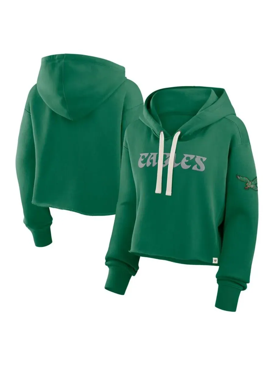 Fanatics Женская укороченная толстовка Kelly Green Philadelphia Eagles Oversized Hometown Heritage — изображение 1 из 3