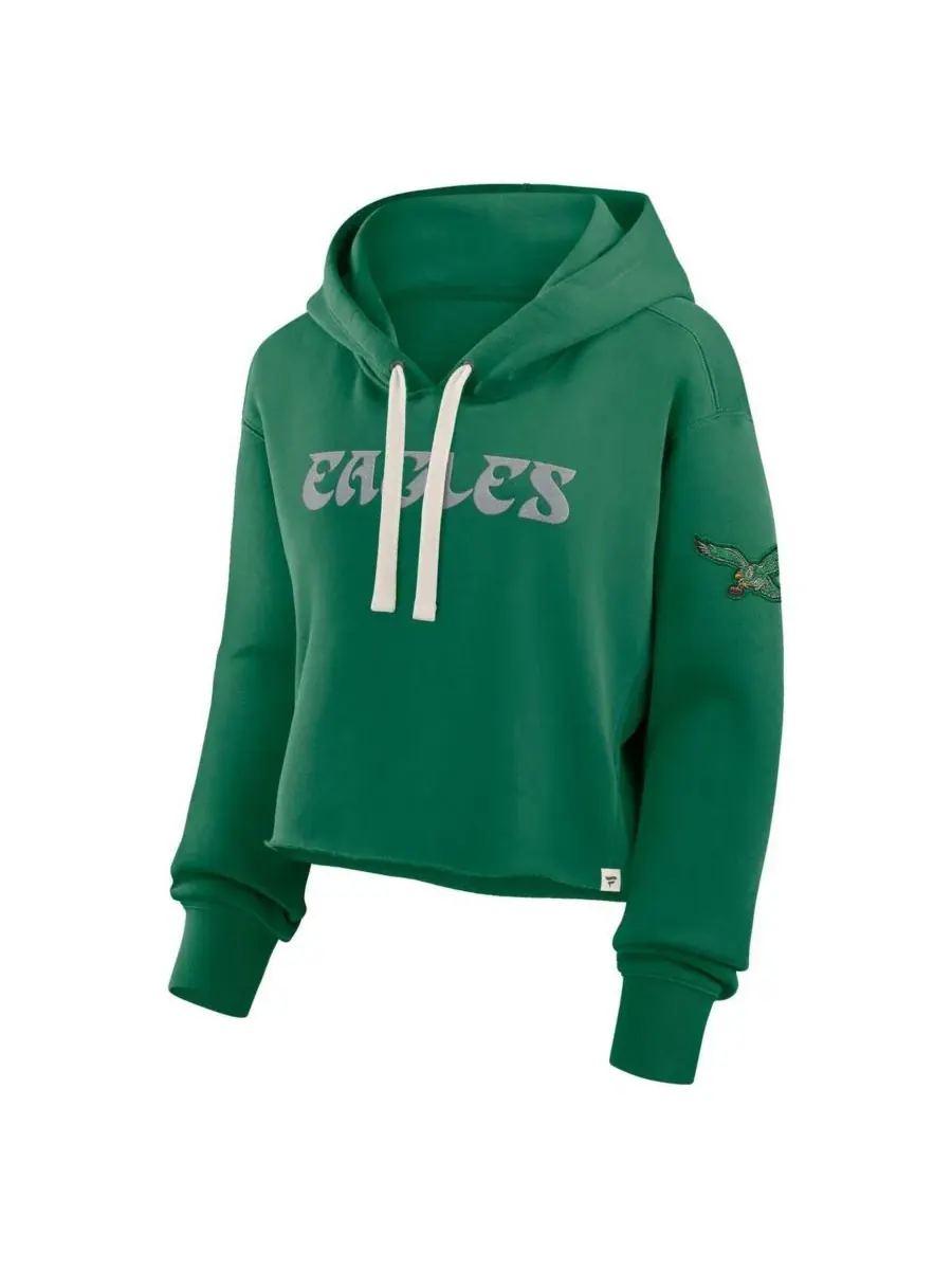 Fanatics Женская укороченная толстовка Kelly Green Philadelphia Eagles Oversized Hometown Heritage — изображение 2 из 3