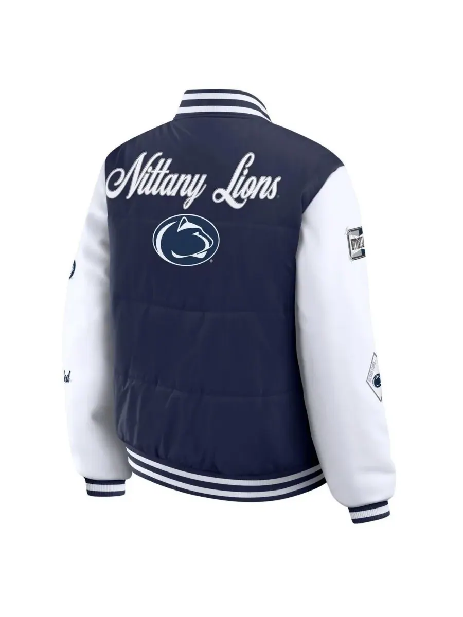 WEAR by Erin Andrews Женская темно-синяя пуховая куртка Penn State Nittany Lions Varsity — изображение 2 из 3, темно-синий