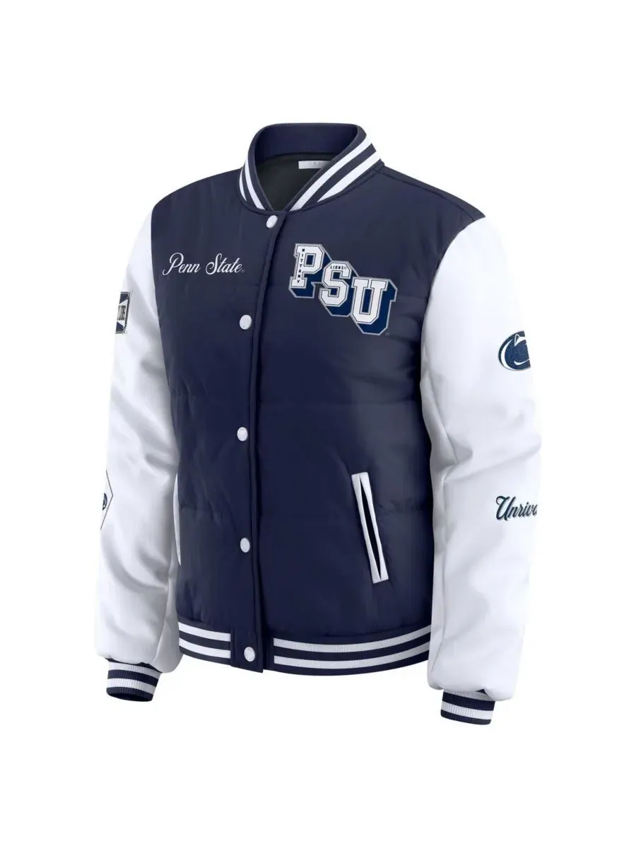 WEAR by Erin Andrews Женская темно-синяя пуховая куртка Penn State Nittany Lions Varsity — изображение 3 из 3, темно-синий