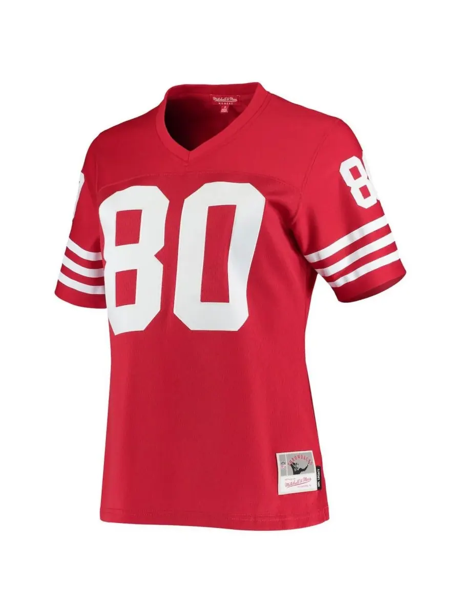 Женская реплика алой майки Джерри Райса из команды San Francisco 49ers образца 1990 года Mitchell & — изображение 3 из 3