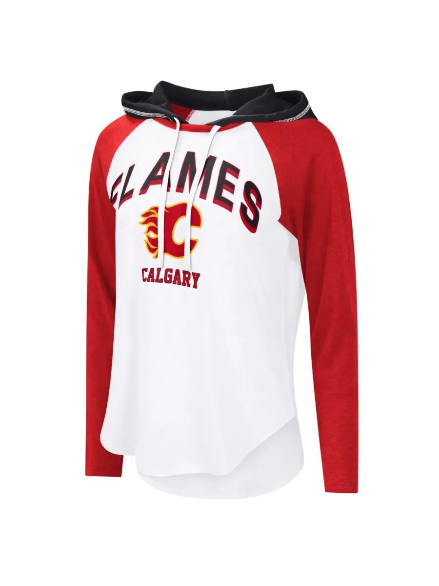 G-III 4Her by Carl Banks Женская белая толстовка с длинным рукавом и рукавами реглан Calgary Flames — изображение 2 из 3