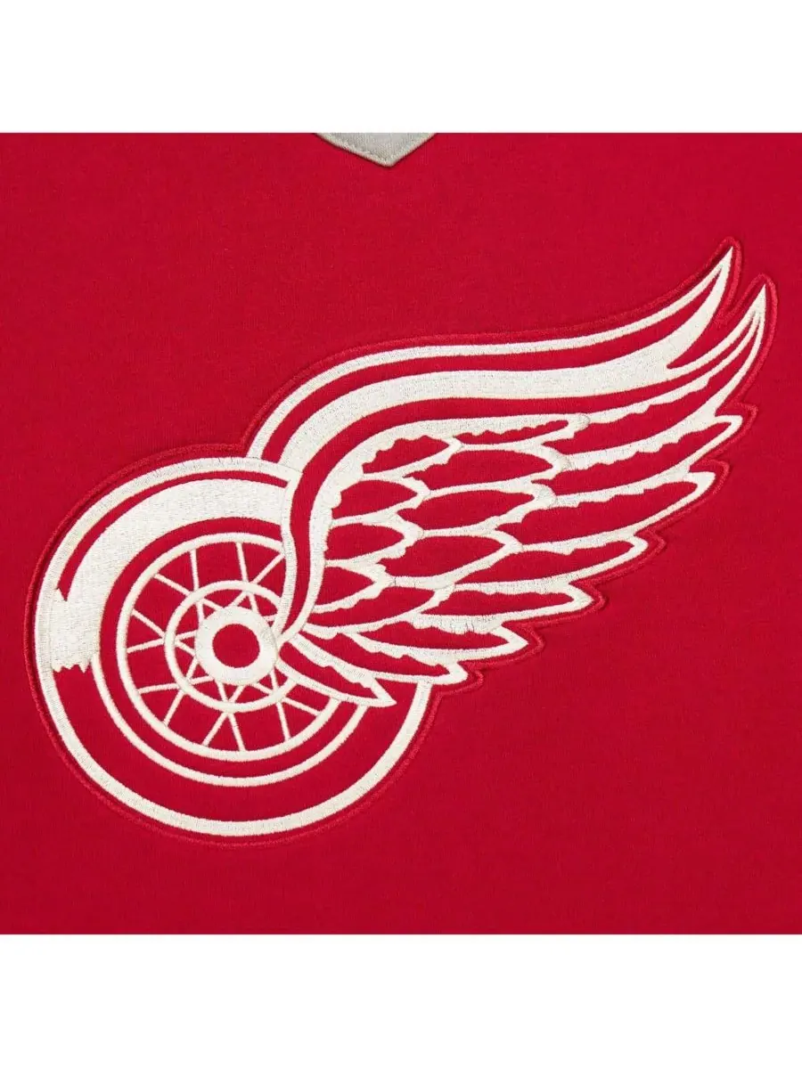 Mitchell & Ness Мужская красная толстовка Detroit Red Wings Heritage на шнуровке — изображение 2 из 5, красный