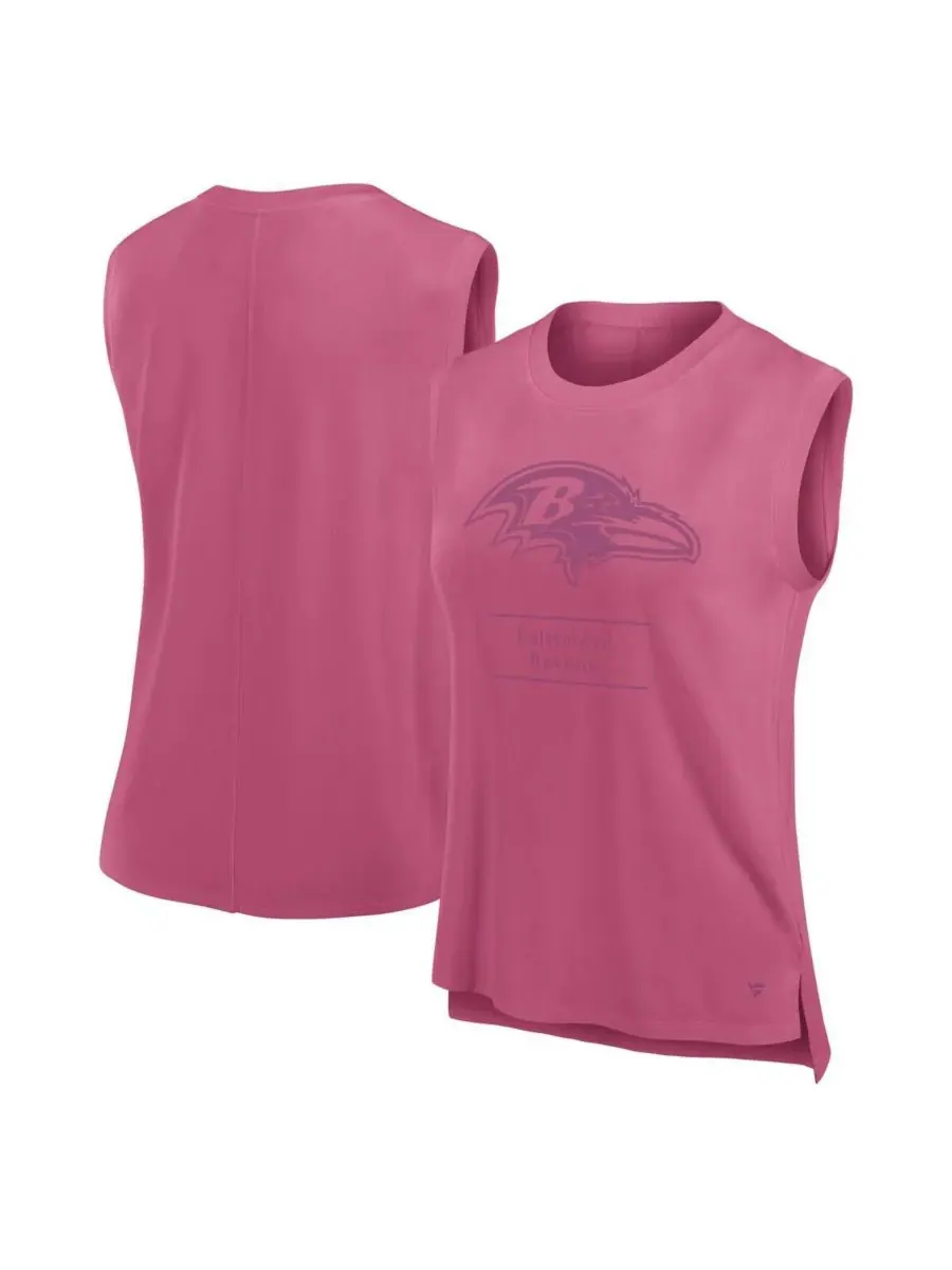 Fanatics Женская розовая майка-топ Baltimore Ravens Studio Embrace — изображение 1 из 3, розовый