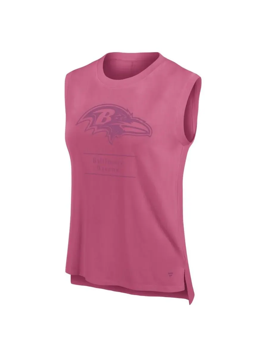 Fanatics Женская розовая майка-топ Baltimore Ravens Studio Embrace — изображение 3 из 3, розовый