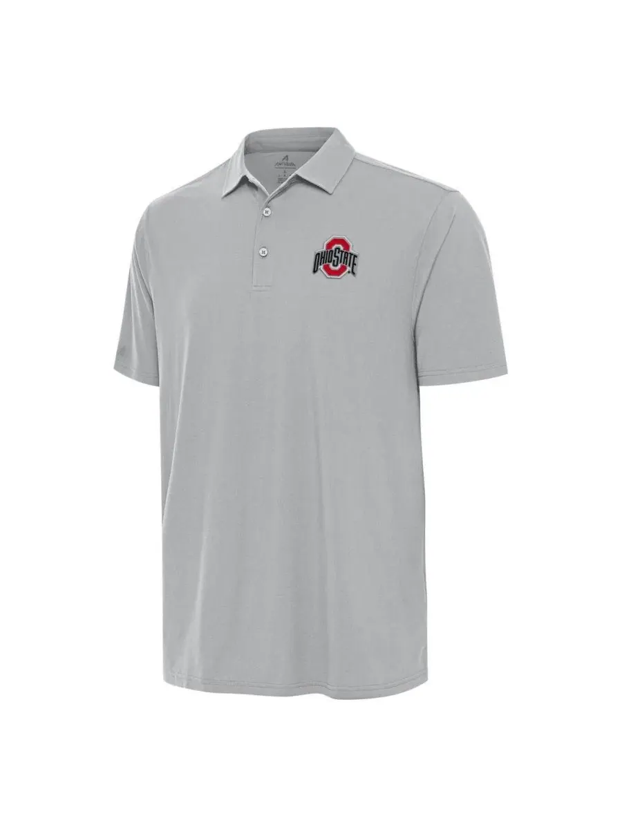 Мужская серая рубашка поло Ohio State Buckeyes Era Antigua — изображение 1 из 1, серый