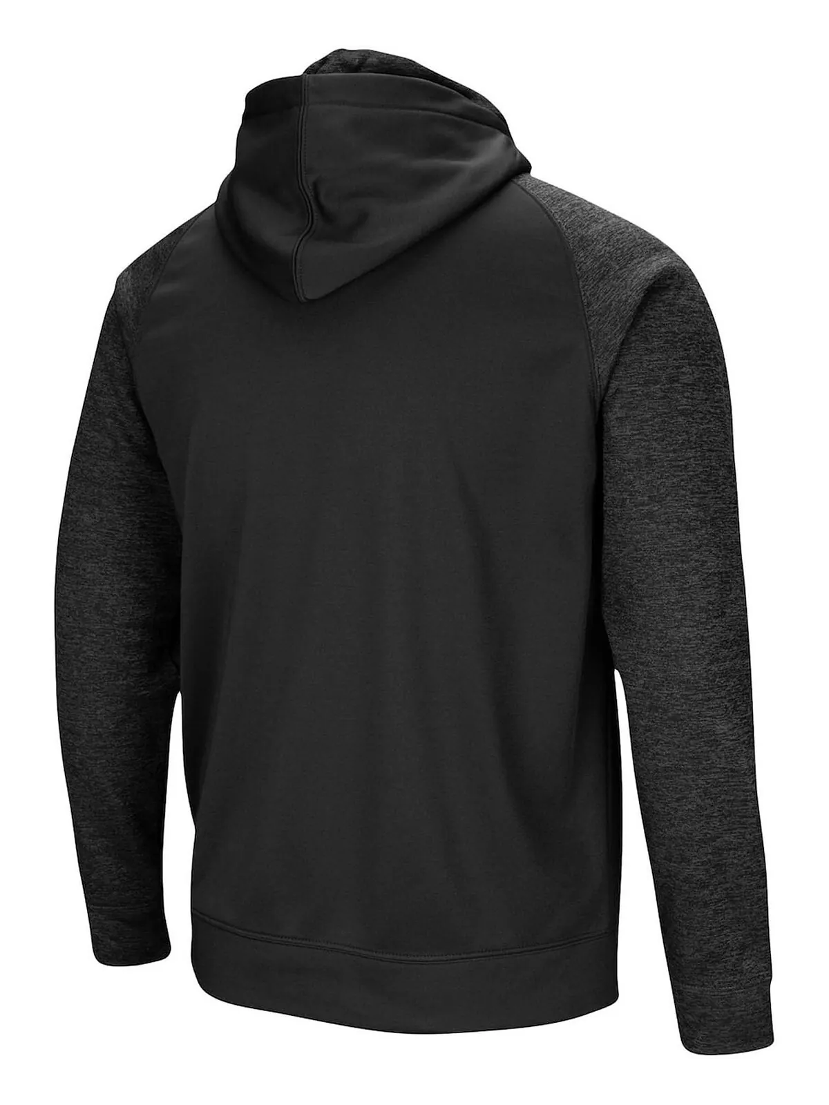 Мужская черная толстовка с капюшоном west virginia mountaineers blackout 3.0 tonal raglan с молнией — изображение 2 из 3