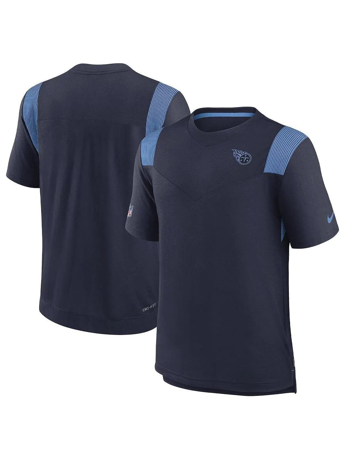 Мужская темно-синяя футболка с логотипом tennessee titans sideline performance player Nike — изображение 1 из 1, темно-синий
