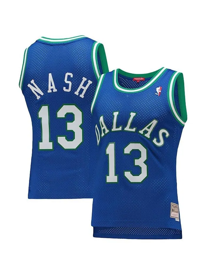 Женская синяя майка Steve Nash Dallas Mavericks 1998-99 Hardwood Classics Swingman Mitchell & Ness — изображение 1 из 1