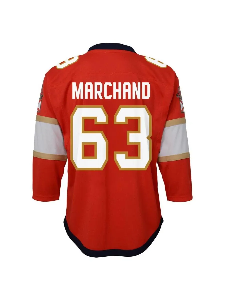 Детская хоккейная джерси с длинным рукавом Brad Marchand Red Florida Panthers Home Replica Jersey — изображение 3 из 3