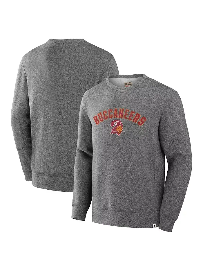 Мужская петлевая толстовка с начесом Tampa Bay Buccaneers цвета хизер-серый Fanatics — изображение 1 из 5
