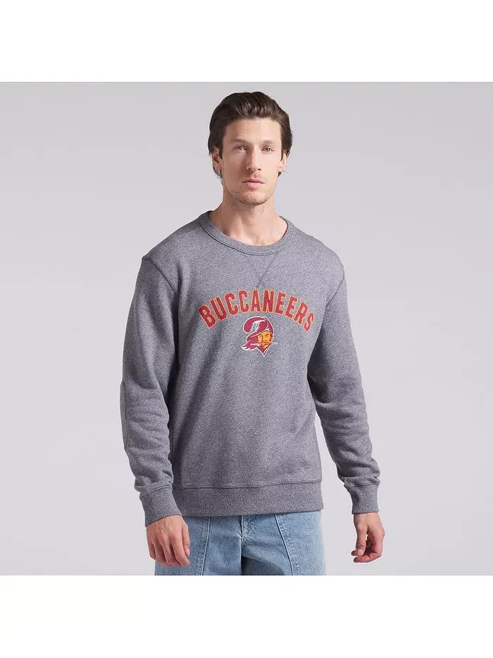 Мужская петлевая толстовка с начесом Tampa Bay Buccaneers цвета хизер-серый Fanatics — изображение 3 из 5