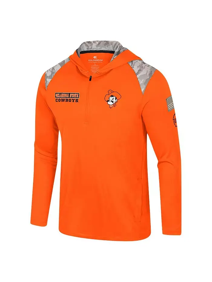 Мужская оранжевая толстовка-куртка Oklahoma State Cowboys OHT Military Appreciation с молнией на — изображение 4 из 4