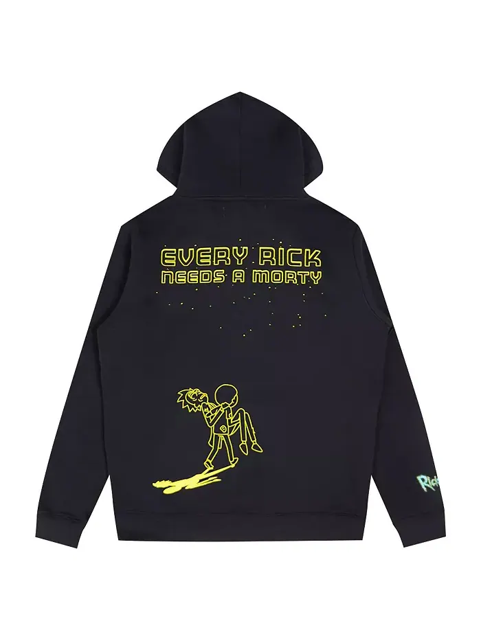 Мужская черная толстовка с капюшоном Rick And Morty Every Rick Freeze Max — изображение 2 из 5