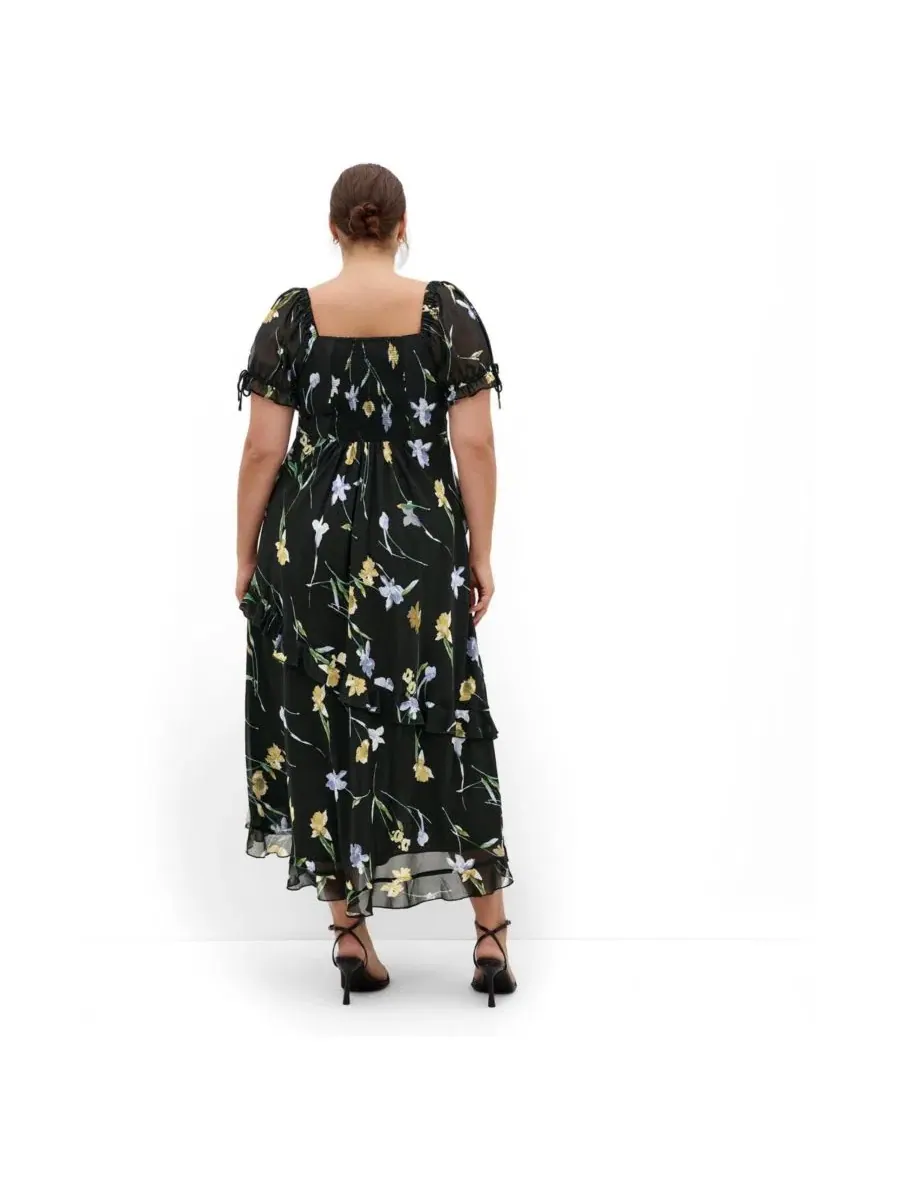 Платье макси с принтом Shayla Petal Print CITY CHIC, Midnight Petals — изображение 2 из 5