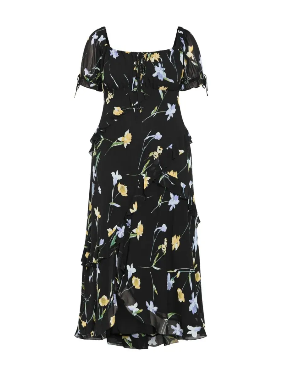 Платье макси с принтом Shayla Petal Print CITY CHIC, Midnight Petals — изображение 4 из 5