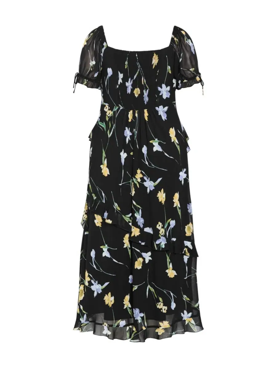 Платье макси с принтом Shayla Petal Print CITY CHIC, Midnight Petals — изображение 5 из 5