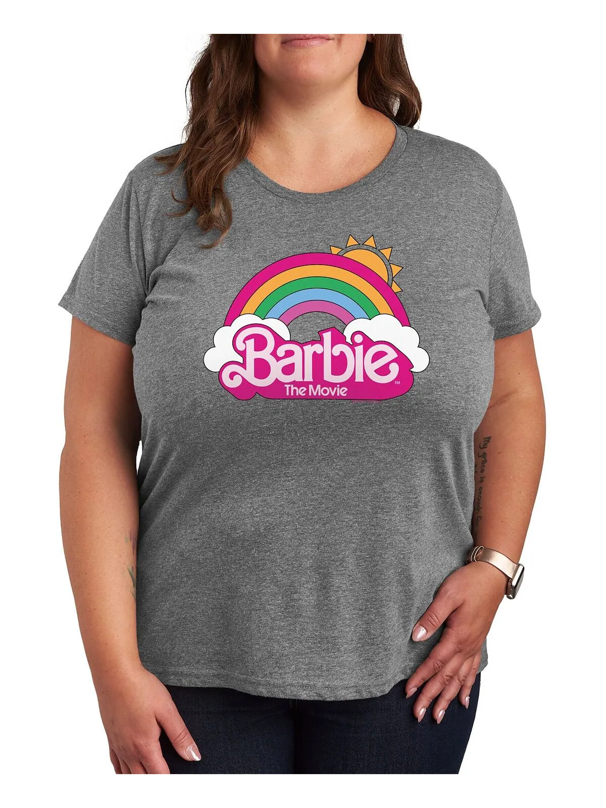 Модная футболка с рисунком Барби больших размеров Air Waves