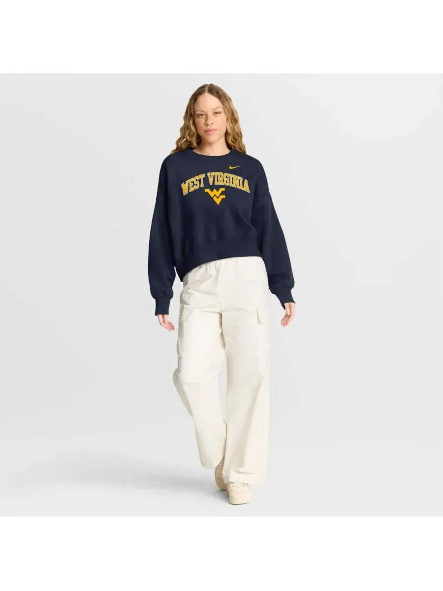 Nike Женская темно-синяя толстовка West Virginia Mountaineers Oversized Phoenix Arch Pullover — изображение 3 из 4